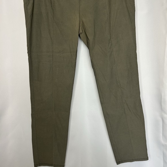 Simply Vera Wang Ankle Pants Womens Sz 1X Olive Green Pull On Stretch - Picture 3 of 11